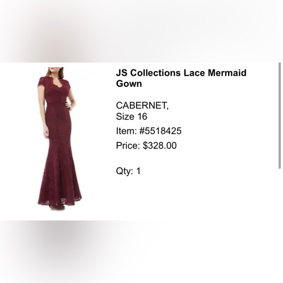 JS Collections size 16 dress - Picture 2 of 4